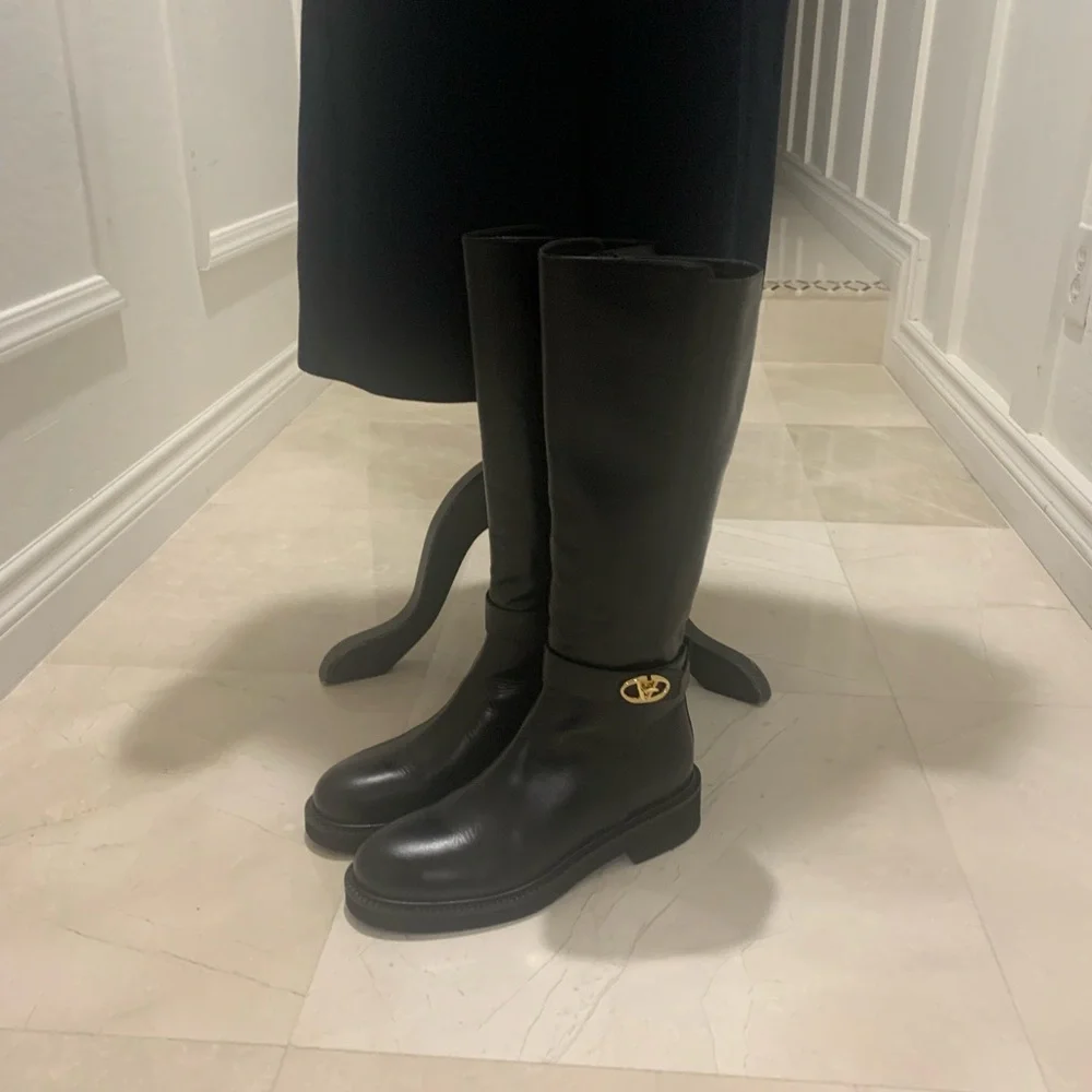 Valentino Garavani 40mm VLogo Locker Boots Size 40